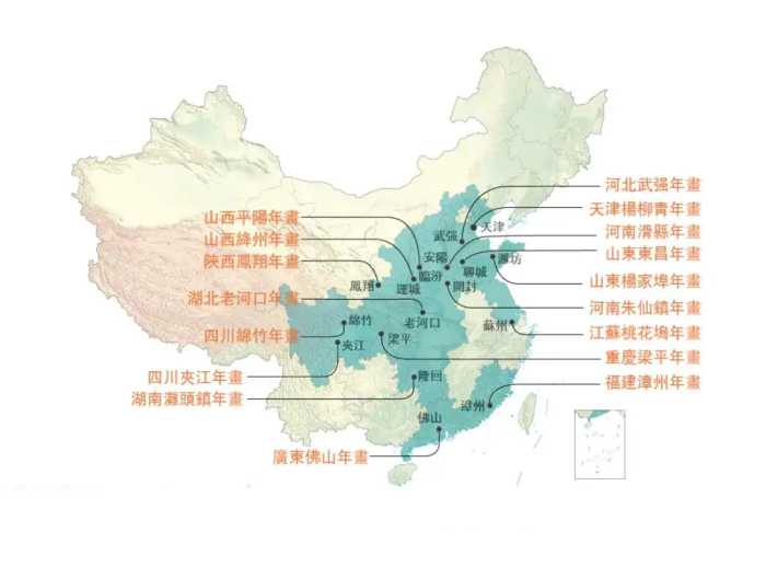 以画过年，中国年画地图